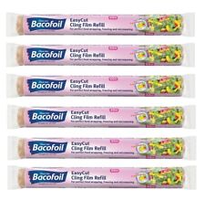 6 x Bacofoil EasyCut Frischhaltefolienmine zum Einwickeln & Abdecken von Lebensmitteln 35cm x 60m