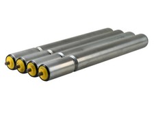 4x Interroll Tragrolle RL 450 mm Stahlrolle Ø 50 mm Sicke verzinkt