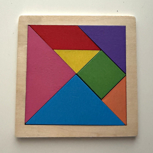 Tangram holz rahmenpuzzle - holz,