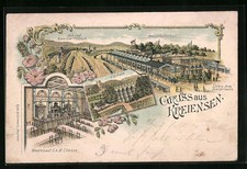 Lithographie Kreiensen, Hauptbahnhof mit Wartesaal I. & II. Classe, Viaduct 189 