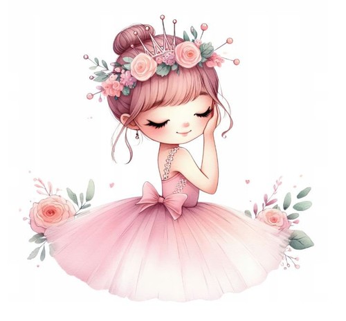 Ballerina ballett 14x10cm - ballerina,