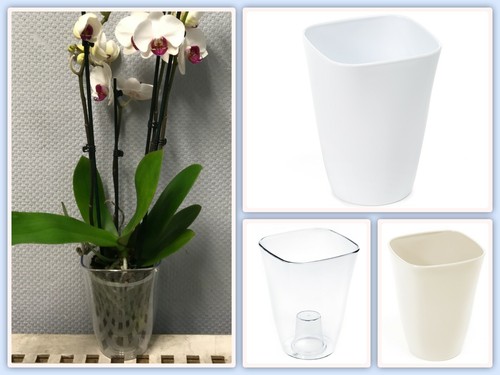 Orchideentopf rund übertopf - orchideentopf,