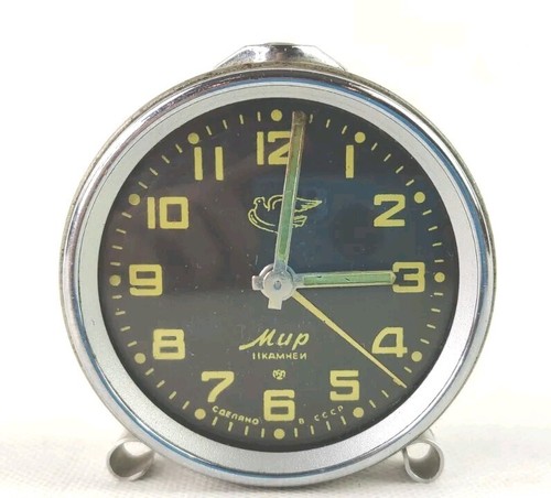 Vintage russischer mir wecker - vintage,