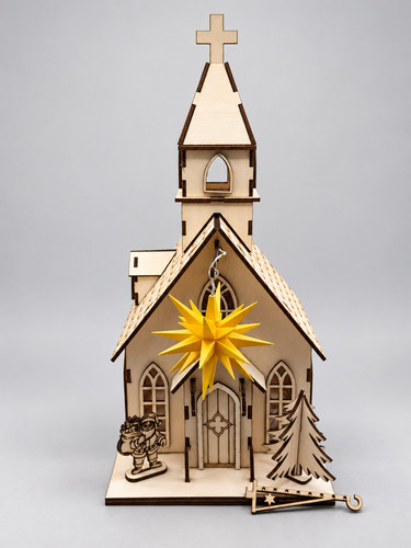 Holzkirche mit herrnhuter - mit,