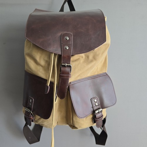 Vintage canvas rucksack - canvas,