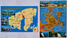 Postkarten Lot 2 x Landkarte