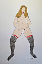 Unikat erotisches Gemälde