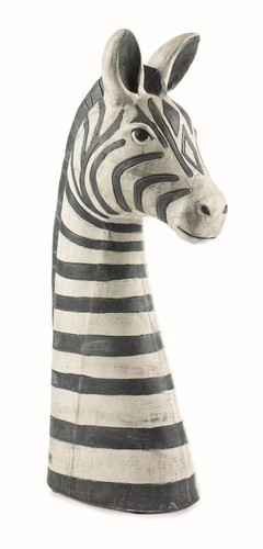 Zebrakopf aus gips h - zebrakopf,