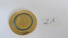 5 EURO MÜNZE -Subpolare Zone 2020 A - Polymer-Ring - 24 KARAT FEIN VERGOLDET 