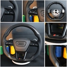 ⚠️Audi A6 S6 RS6 A7 S7 RS7 C8 4K A8 S8 4N D5 Lenkrad Heizung Leder Carbon NEU⚠️