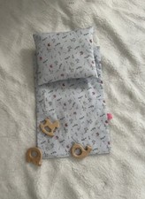 Puppenbettwäsche 2 Tlg Kuscheldecke Puppenwagen Puppenwiege Bettwäsche