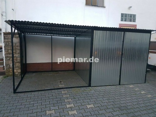 Blechgarage 5x3m mit carport - blechgarage,