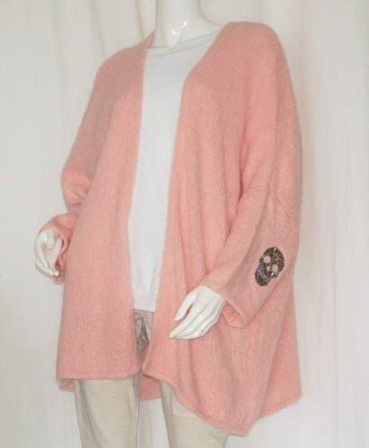 Italy poncho grobstrick jacke - grobstrick,
