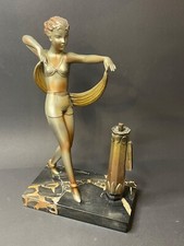 Feuerzeug Figur Tänzerin, ca. 1930 Striker Action, in der Art von Joseph Lorenzl