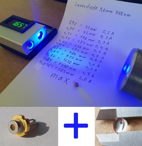 Laserdiode blau 445 5 - blau,