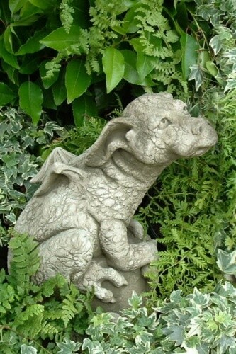 Gartenfigur puddles drache - gartenfigur,