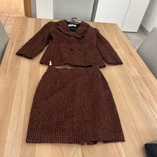 Braun-schwarz kariertes Kostüm, Joseph Janard, Größe 36 ￼