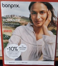 Katalog bonprix 2025 Neue Land-Romantik Herbst-Looks Boho Stilistik