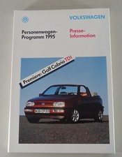 Pressemappe VW Golf 3 / III incl. GTI + VR6 / Syncro, Corrado etc. - 3/1995