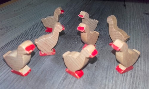 Erzgebirge figur gans ente - 8x,
