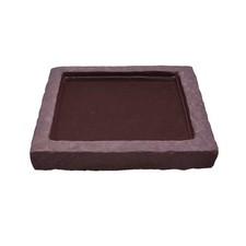 Vogeltränke Sandstein rot 30x30 cm Handgefertigt Garten Deko AC Pots eckig