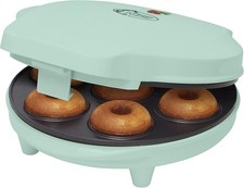 Bestron Donut Maker im Retro Design, Mini-Donut Maker für 7 kleine Donuts, inkl