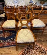 Vier intarsierte Wiener Biedermeier Stühle um 1830 restauriert nach J. Danhauser