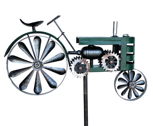 Gartenstecker metall traktor - gartenstecker,