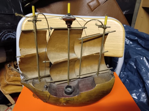 Vintage segelschifflampe santa - segelschifflampe,