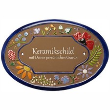 Keramik Schild 20,5 x 14,0 cm