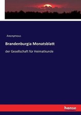 Brandenburgia monatsblatt der - monatsblatt:,
