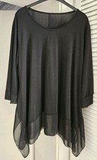 ❗️Shirt❗️Damen❗️Chiffon❗️Lagenlook❗️Oversize❗️Zipfel❗️Italy❗️Tunika❗️A-Form❗️