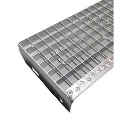 Gitterroststufen Treppenstufen Metallgitter Tiefe 240 mm MW 33x33 feuerverzinkt