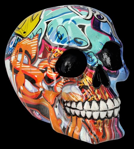 Totenkopf figur graffiti - -,