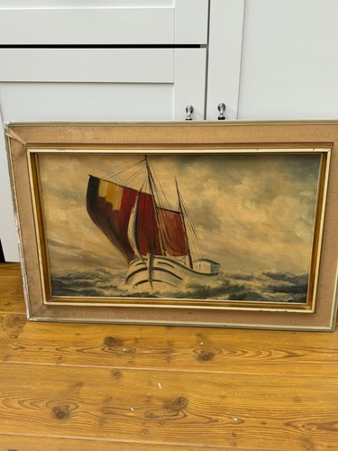 Schönes maritimes ölbild - schönes,