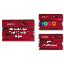 Victorinox Schweiz Taschenmesser SWISS CARD CLASSIC Wunschtext Logo Druck Grafik