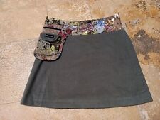 MOSHIKI & Nijens Gr. S / M / L, 100 % Baumwolle, Rock Wickelrock geblümt, Cord