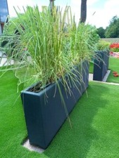 Pflanzgefäß Pflanzkübel Blumenkübel Hochbeet Pflanzeraus Fiberglas in Anthrazit