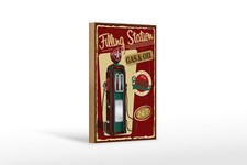 Holzschild 12x18cm Gasoline