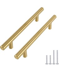 Goldenwarm LS201GD128 Küchengriffe Möbelgriffe Edelstahl 10 x 128 mm .