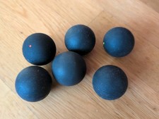 6 St Squashbälle Mix Blau Rot