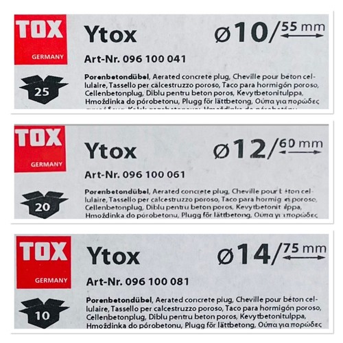 Tox porenbetondübel ytox - porenbetondübel,