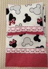 Puppenbettwäsche Puppe Puppenbett Decke Kissen  Geschenk 🎁 Wiege Handarbeit NEU