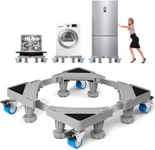 Waschmaschine Sockel Untergestell mit 8 Füßen+4 Räder für Waschwaschine,Kühls...