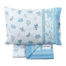 Flanell Bettwäsche Set für Bett - Puppets Azzurro - Biancaluna