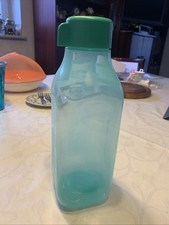 Tupperware Trinkflasche 1L Grün Eckig mit Schraubdeckel