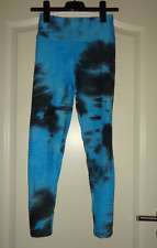Coole Leggings/Hose Blau-Schwarz Batik Muster Gr S  *