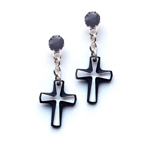 Ohr stecker versilbert - versilbert, 2