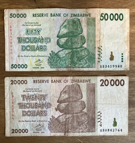Simbabwe banknoten 20 000 - x, 20.000