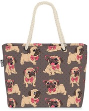 VOID Tasche Süßer Mops Mops Haustier Spielzeug Leine Hündchen Tier